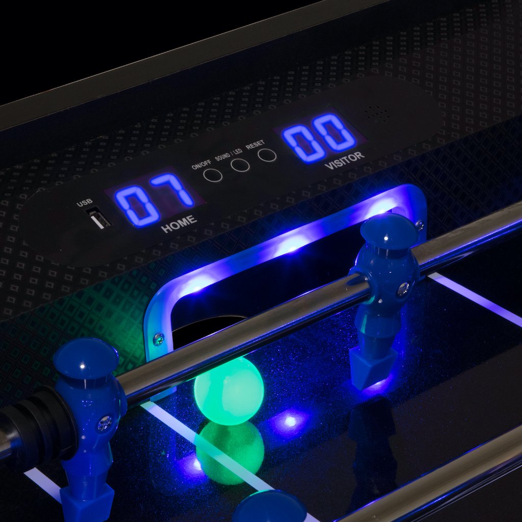 Atomic LED Azure Foosball Table Black