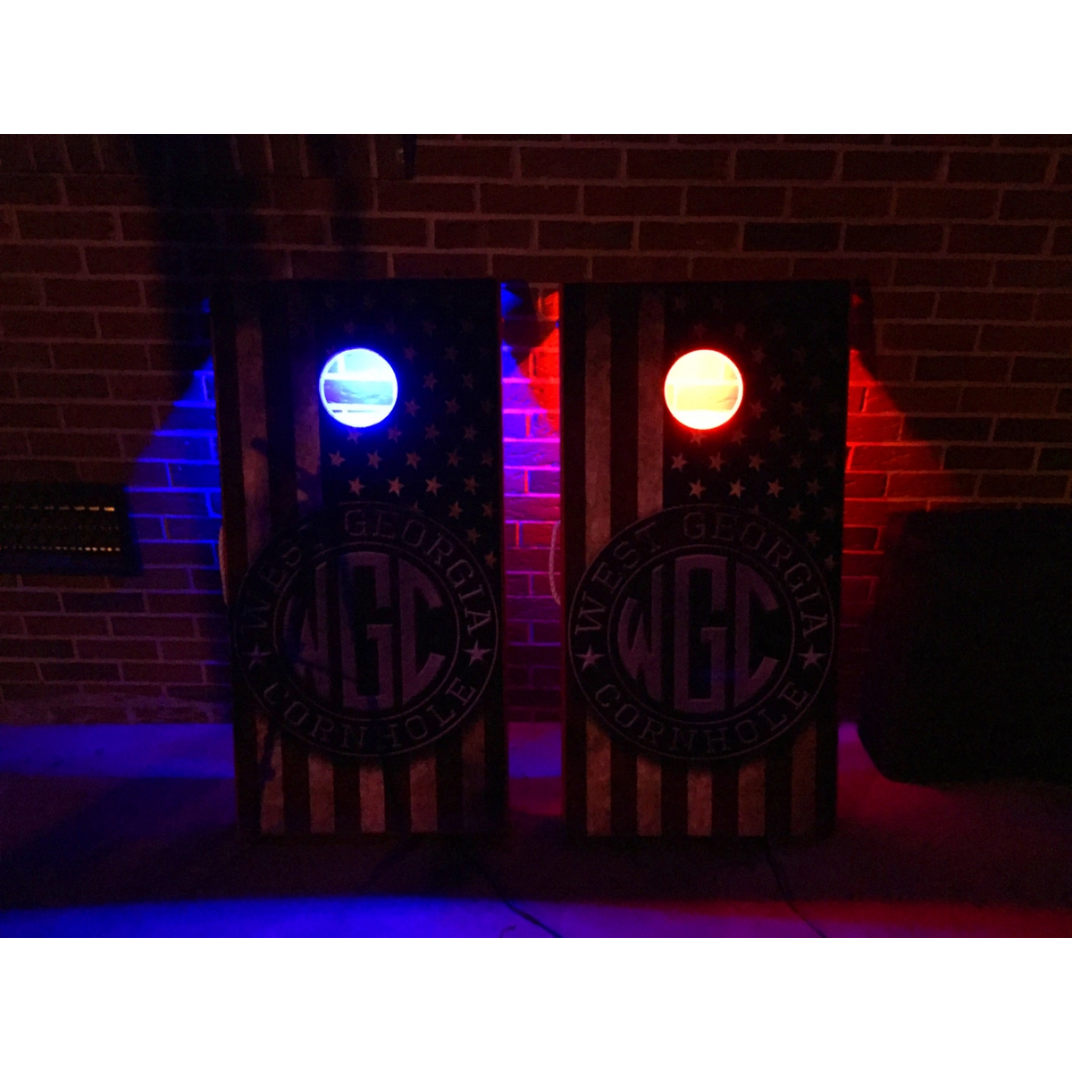 Bluetooth Multi Color Battery Operated Cornhole LED Hole Lights - Set of 2