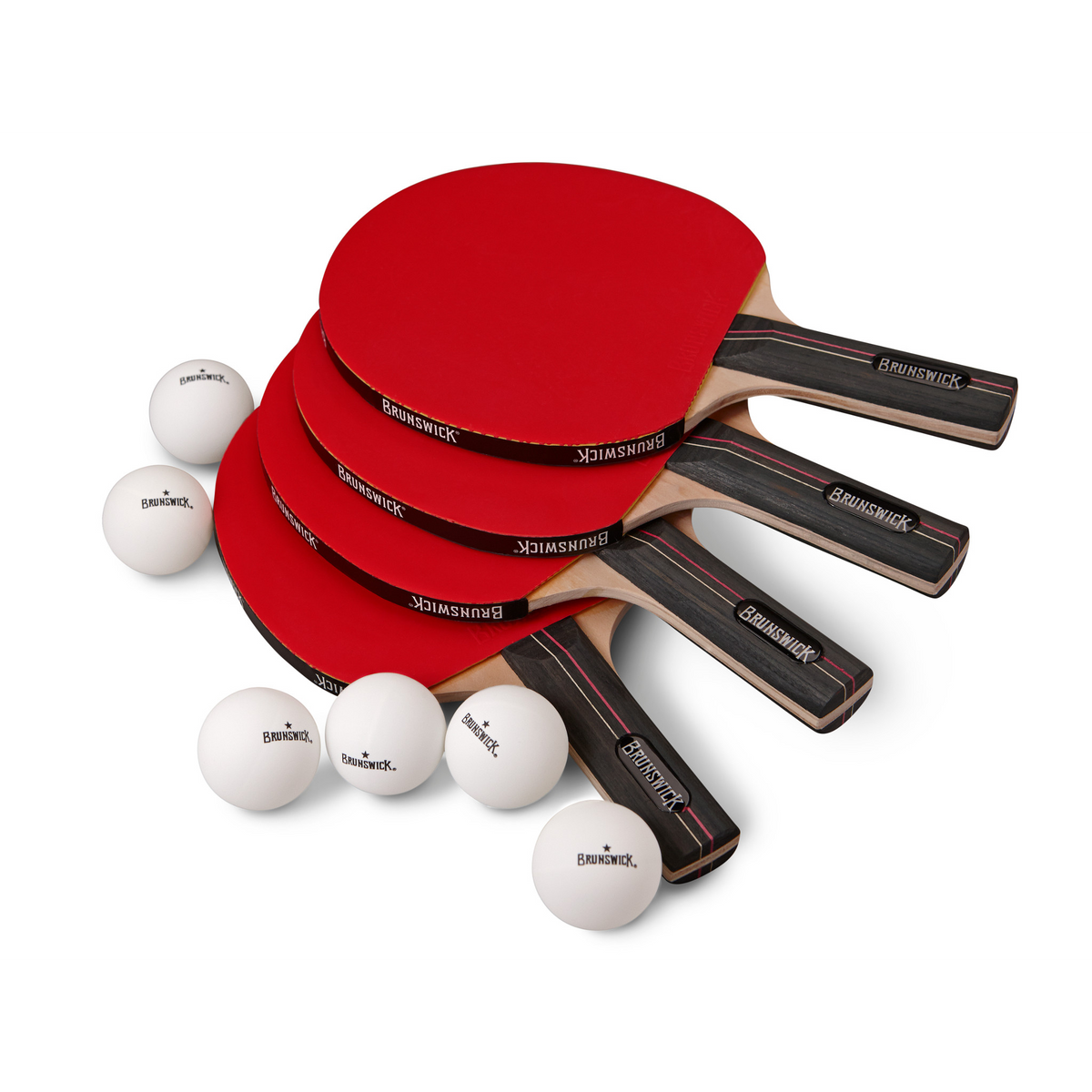 Brunswick Table Tennis 4pcs Paddle and Ball Set