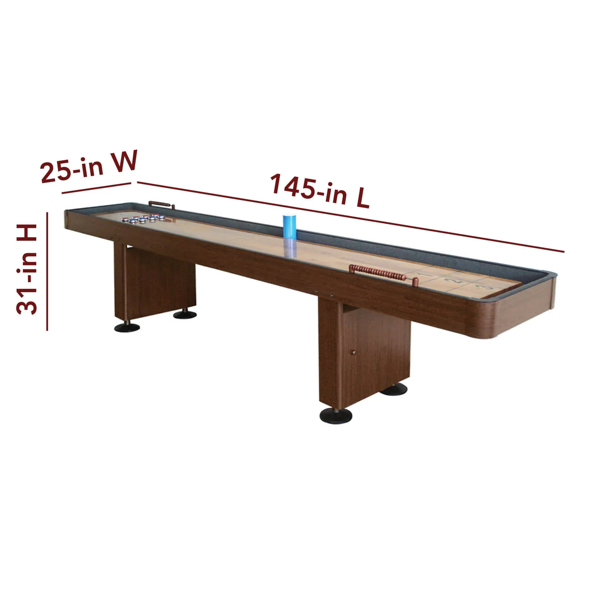 Hathaway Games Challenger Shuffleboard Table in Walnut Finish