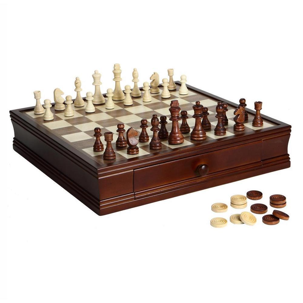 Hathaway Games Prodigy Wood Chess & Checkers Set