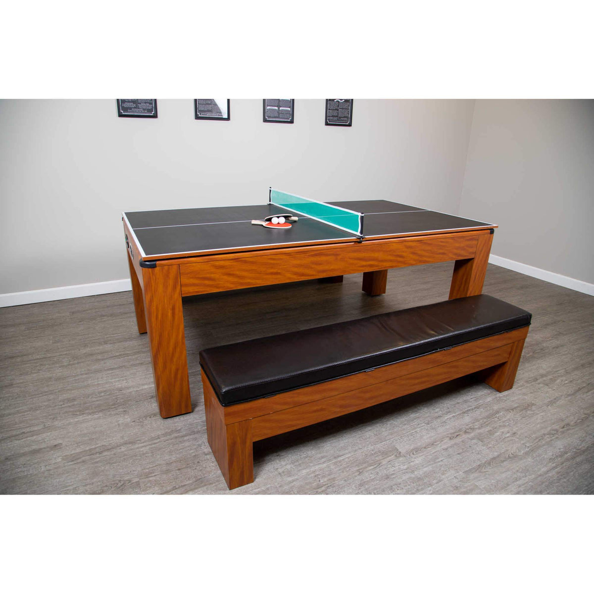 Hathaway Games Sherwood 7-ft Air Hockey Table Combo Set with Benches