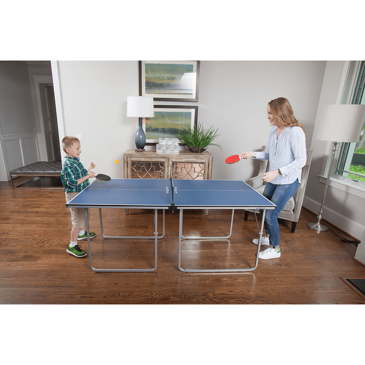 JOOLA Midsize Blue Table Tennis Table