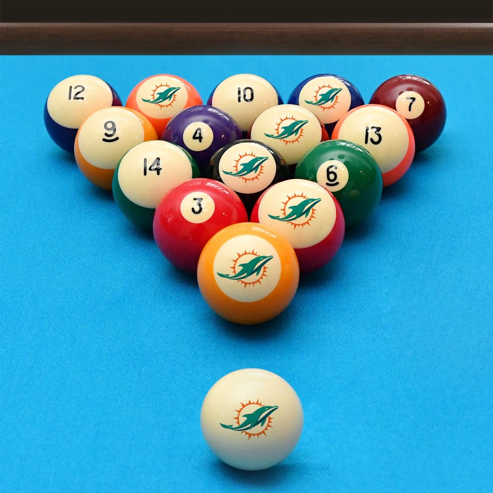 Imperial Miami Dolphins Billiard Balls with Numbers
