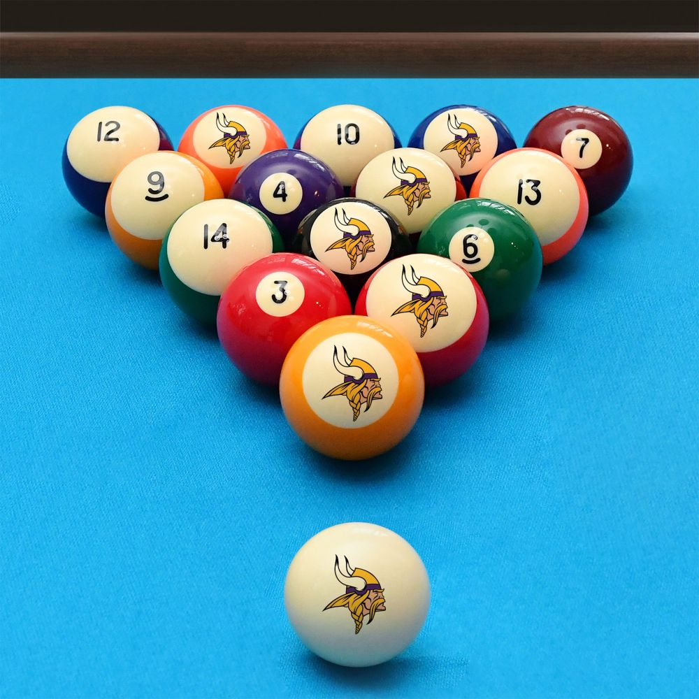 Imperial Minnesota Vikings Billiard Balls with Numbers