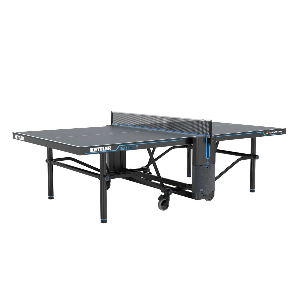 KETTLER Outdoor 15 Table Tennis Table 4-Player Bundle