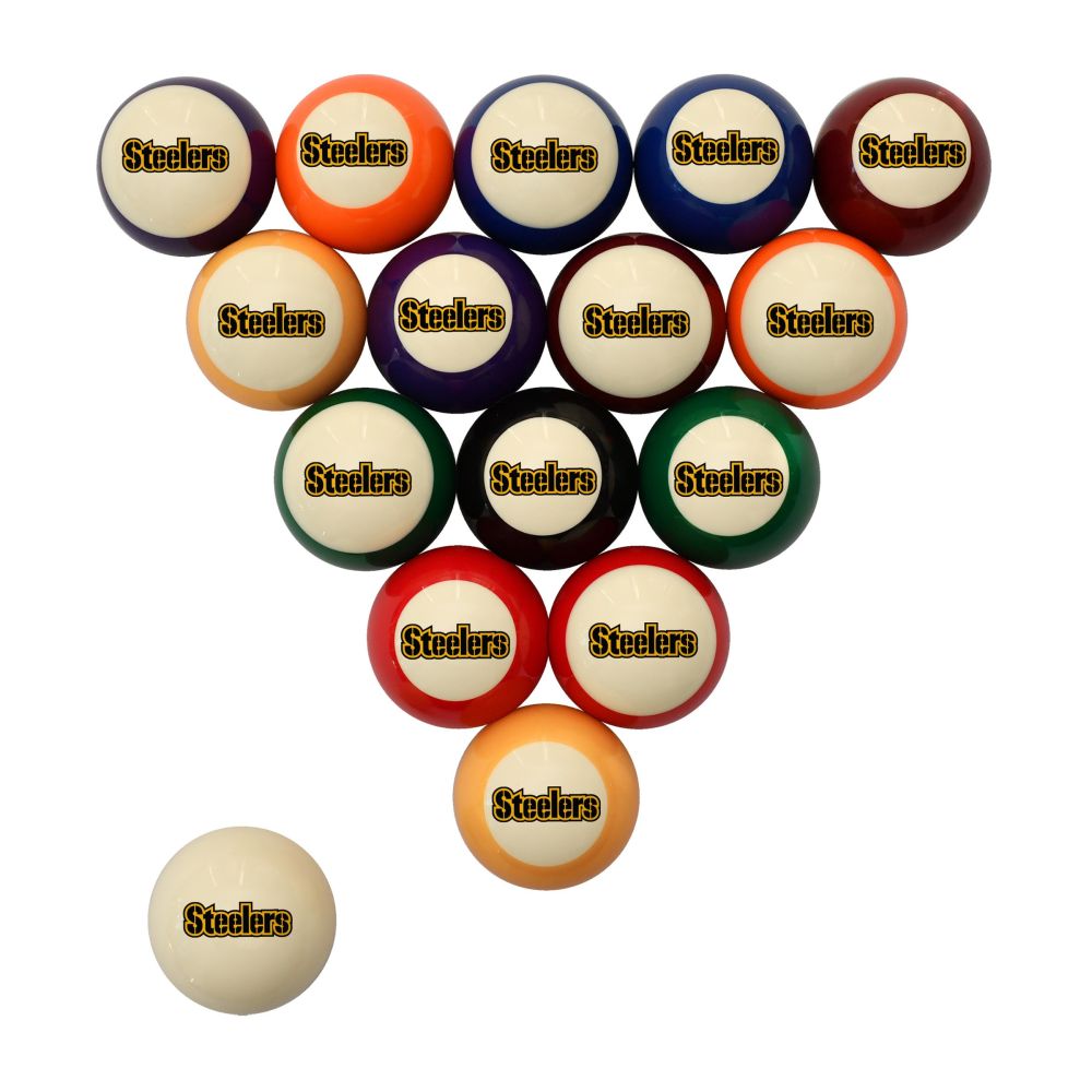 Imperial Pittsburgh Steelers Billiard Balls with Numbers
