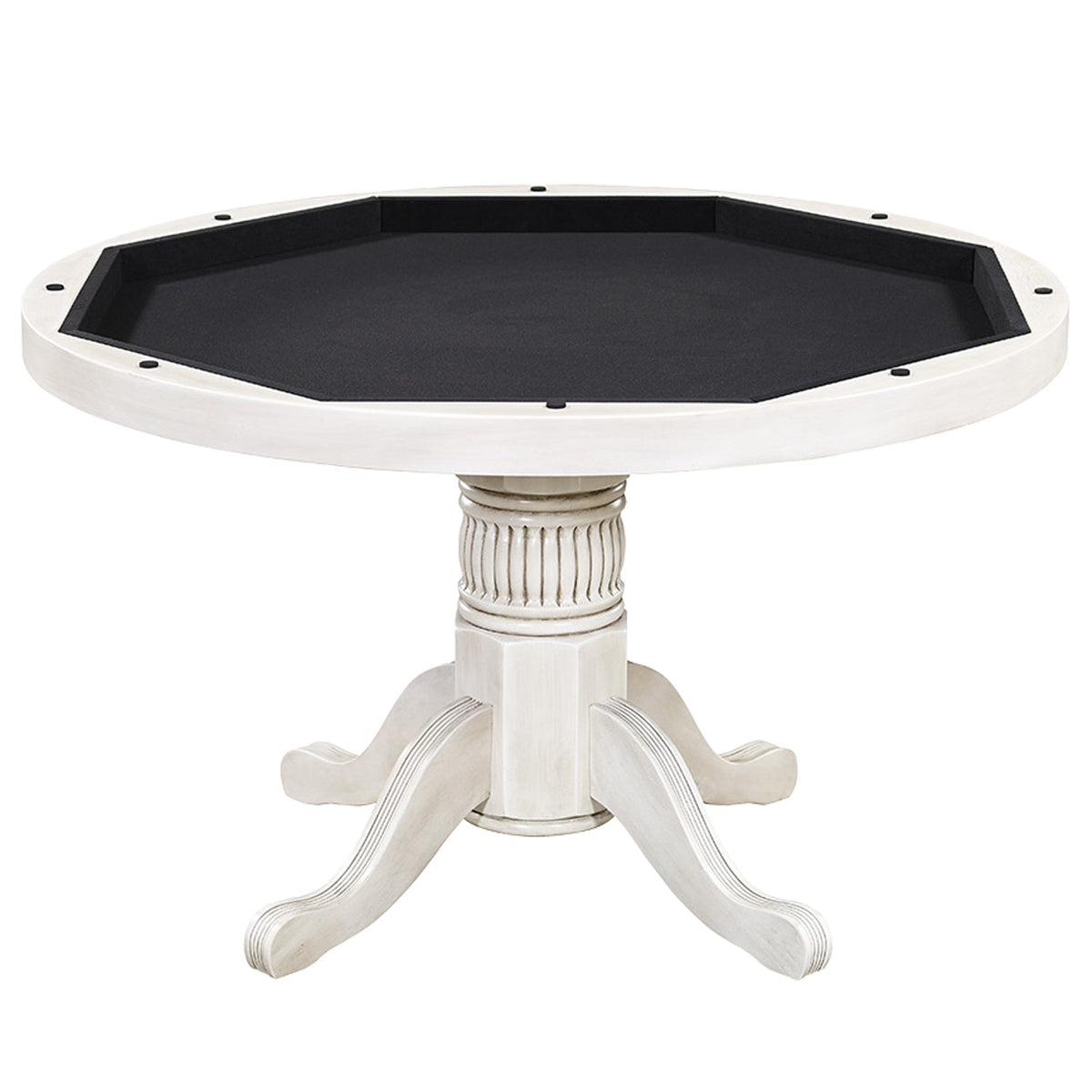 RAM Game Room 48" Poker and Multi-Use Game Table - Antique White