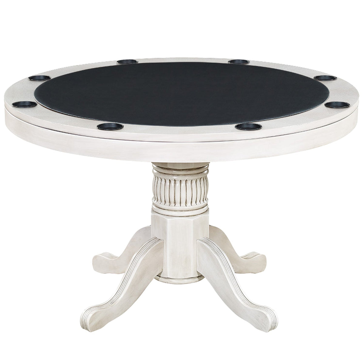 RAM Game Room 48" Poker and Multi-Use Game Table - Antique White