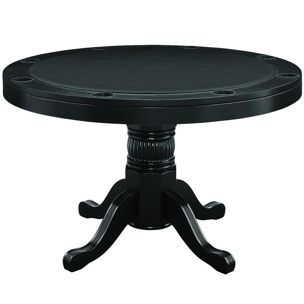 RAM Game Room 48" Poker and Multi-Use Game Table - Black