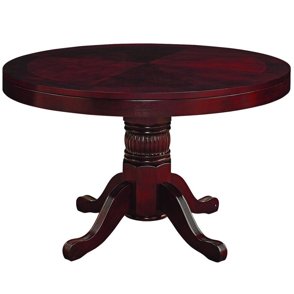 RAM Game Room 48"  Poker and Multi-Use Game Table - English Tudor