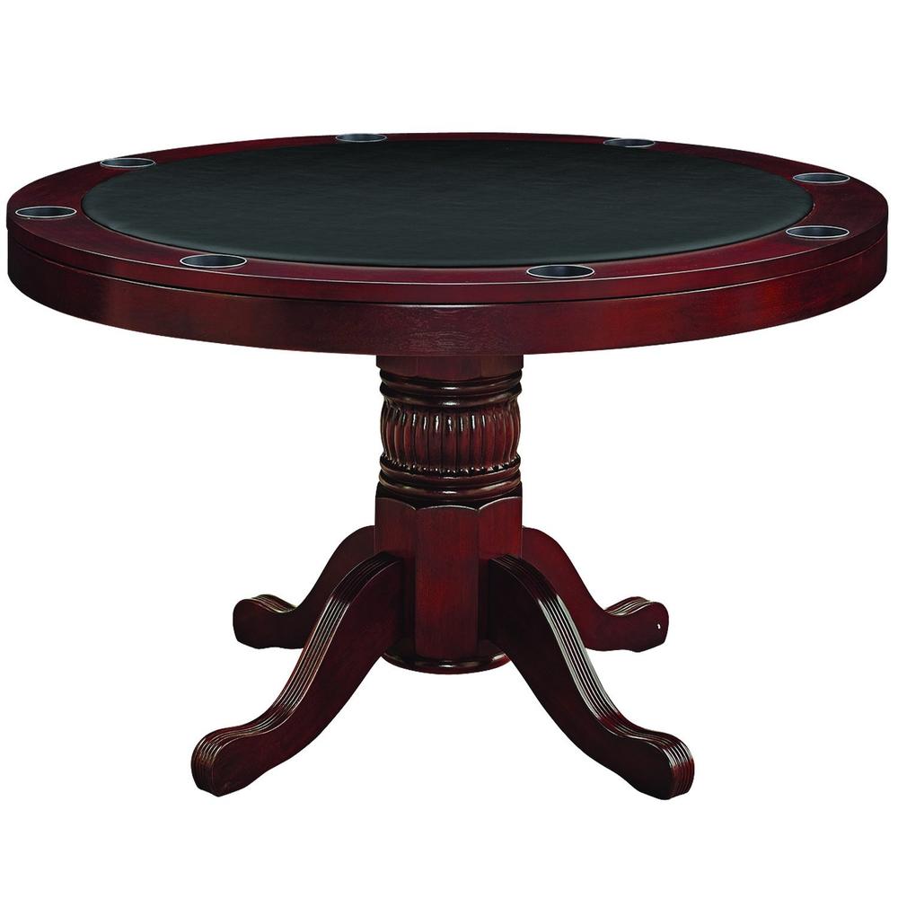 RAM Game Room 48"  Poker and Multi-Use Game Table - English Tudor