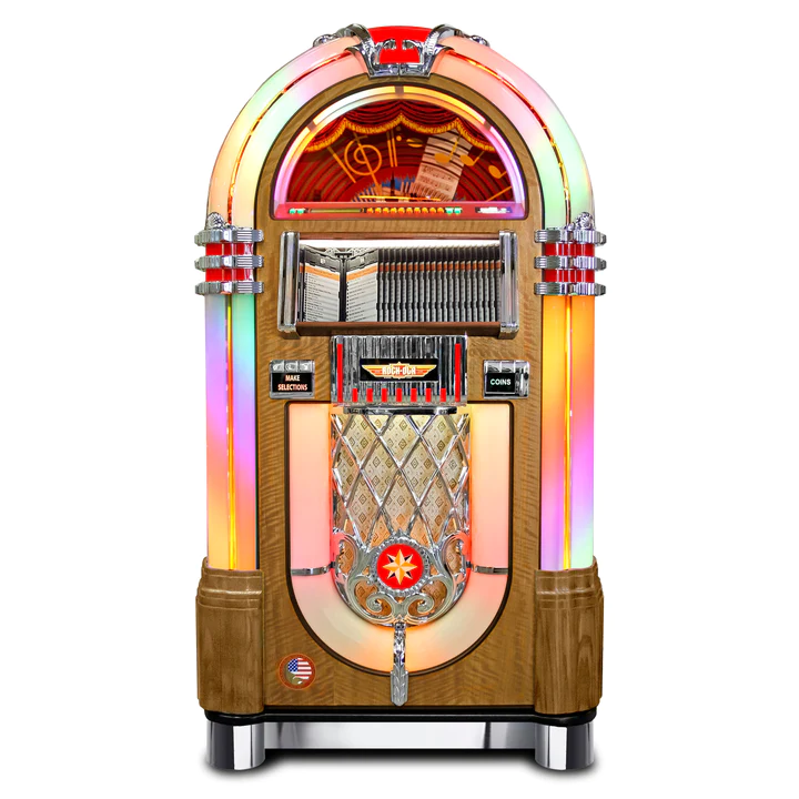 Rock-Ola Bubbler CD Jukebox in Light Oak Finish