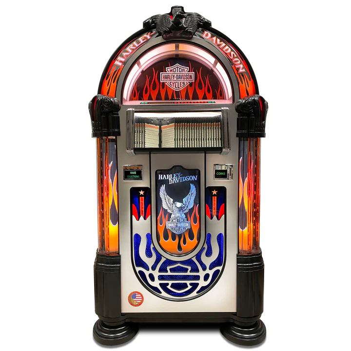 Rock-Ola Bubbler Harley-Davidson CD Jukebox Brushed Aluminum