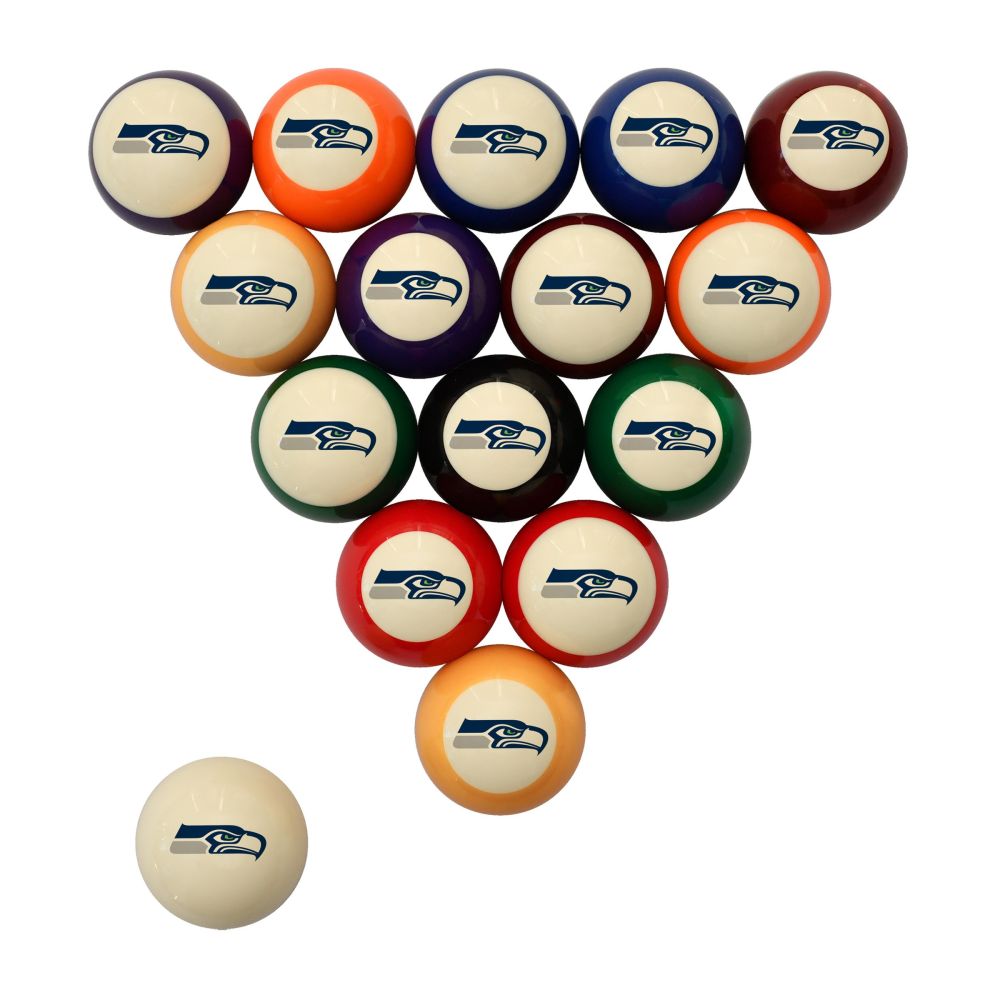 Imperial Seattle Seahawks Billiard Balls with Numbers