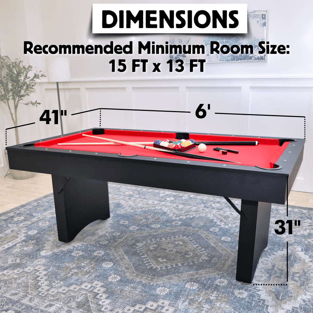 Freetime Fun The Ashford 6' Portable Folding Pool Table