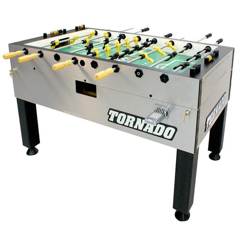 Tornado Platinum Tour Edition Foosball Table Silver Coin Operated