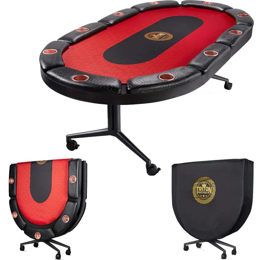 Triton 90" Premium 10 Player Folding Poker Table