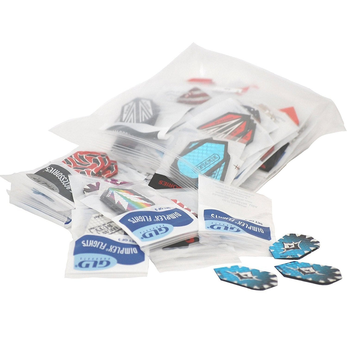 Viper Assorted Dimplex Dart Flights: 50 Sets of Flights, 150 Pieces