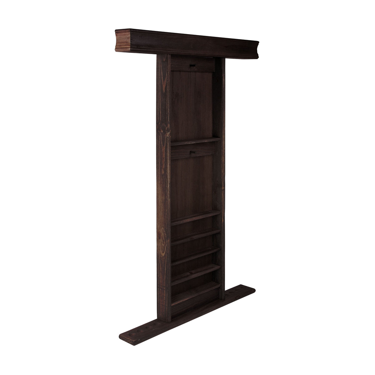 Weathered Dark Chestnut Deluxe Wall Rack