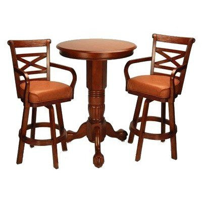 Berner Billiards Honey Pedestal Pub Table Set