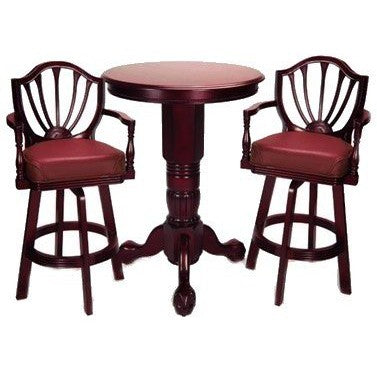 Berner Billiards Mahogany Pedestal Pub Table Set