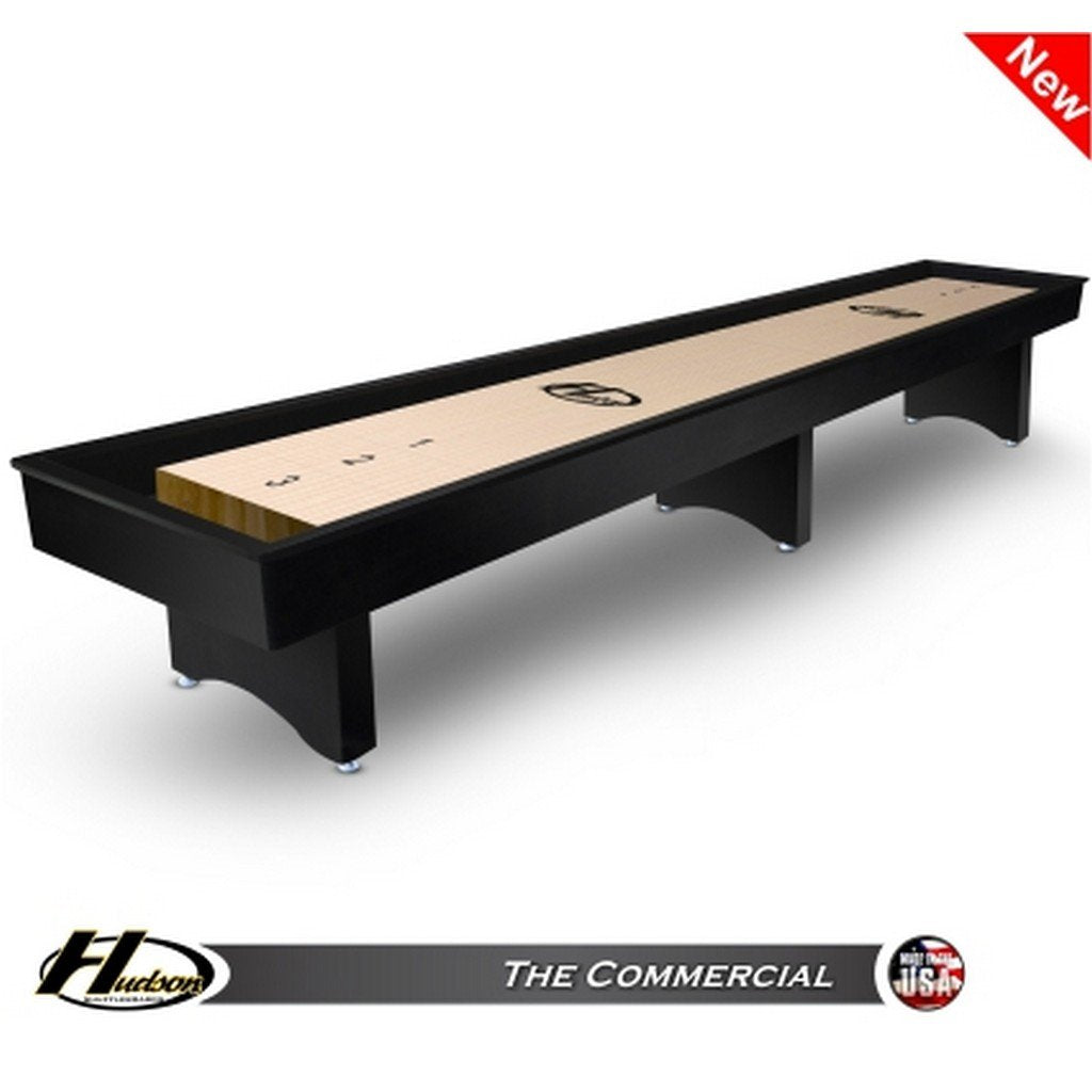 Hudson "The Commercial" Shuffleboard Table 9'-22' Lengths with Custom Stain Options