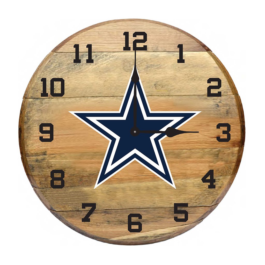 OAK BARREL CLOCK (Various Teams)