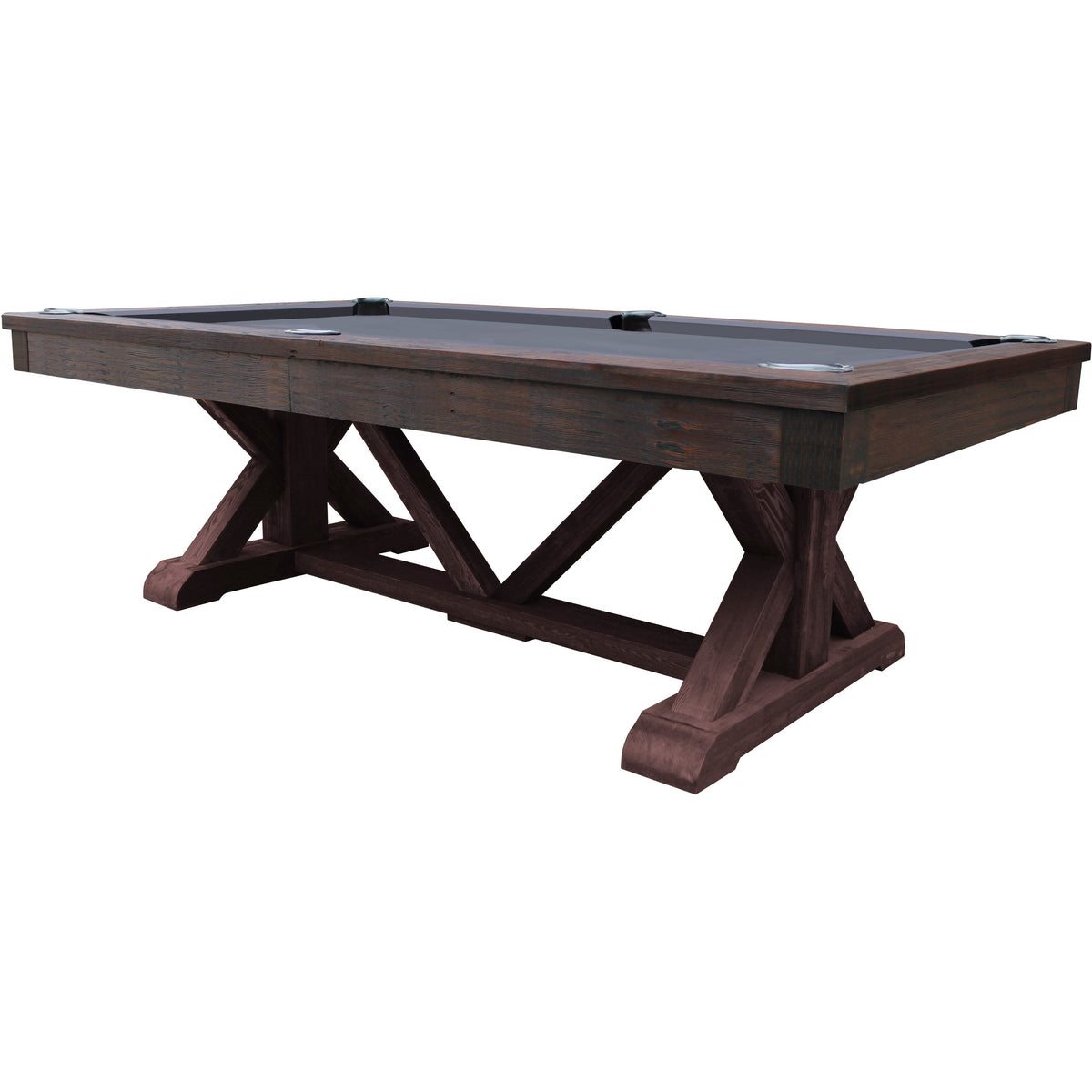 Playcraft Brazos River 8' Slate Pool Table - Leather Drop Pockets