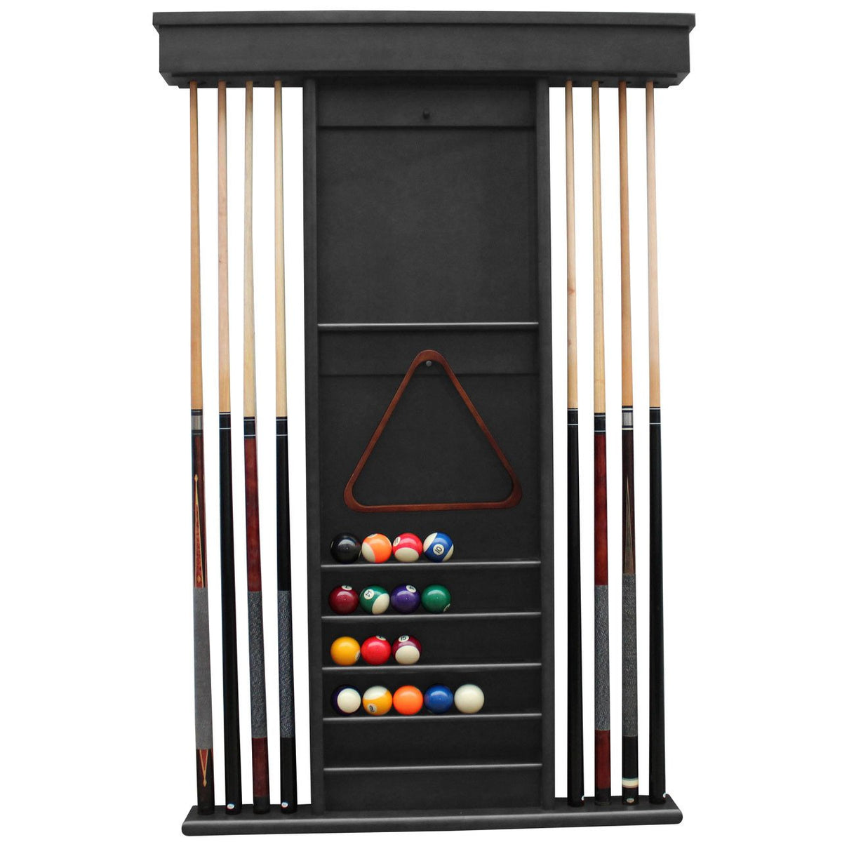 Playcraft Traditional Hardwood Billiard Wall Racks