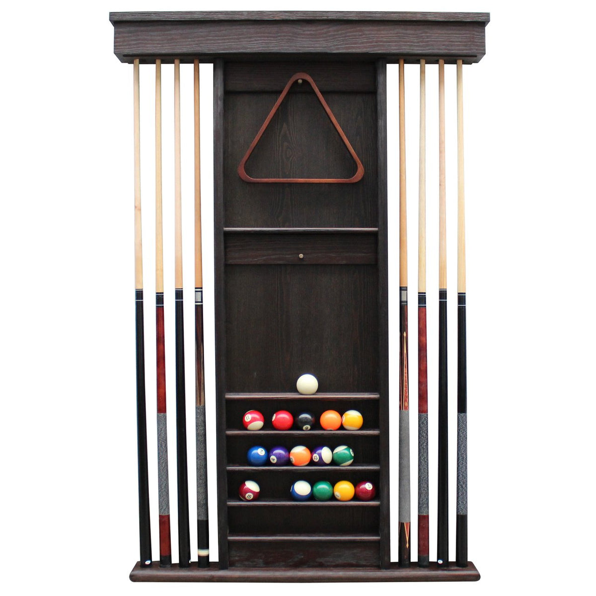 Playcraft Traditional Hardwood Billiard Wall Racks