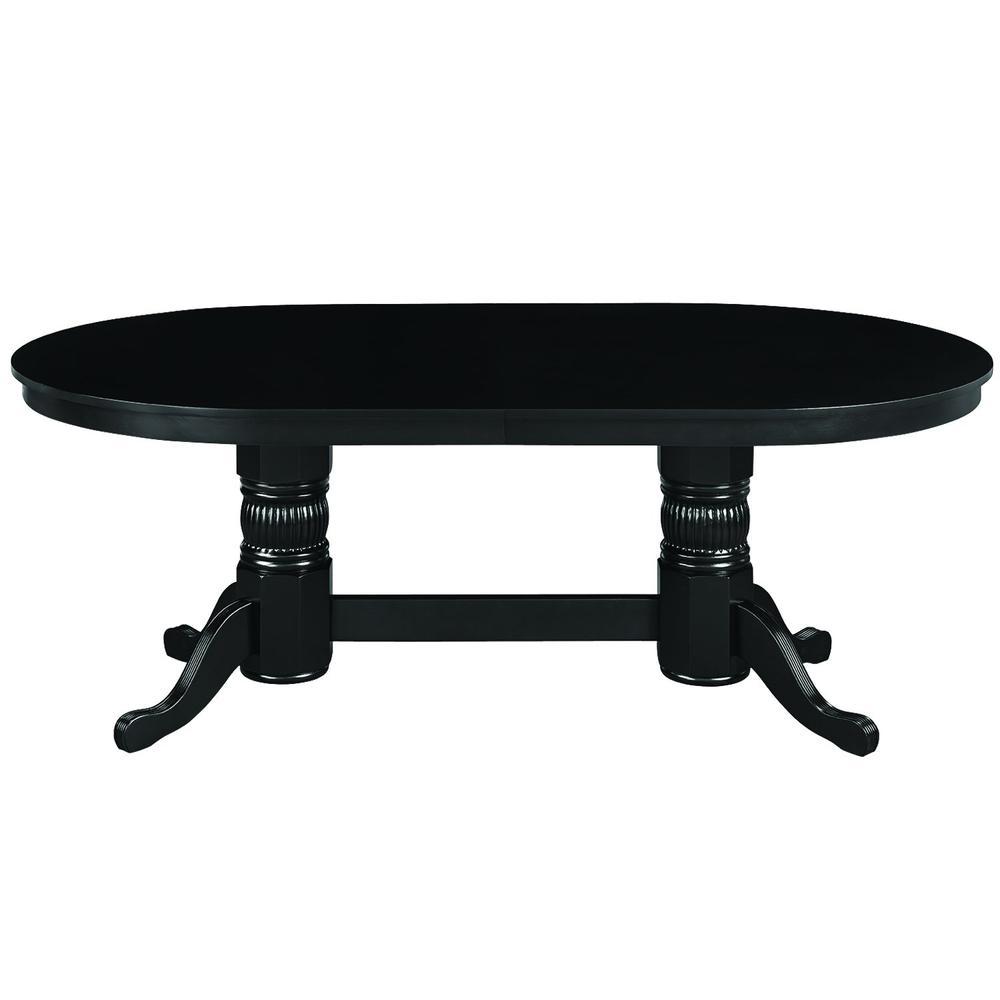 RAM Game Room 84" Texas Hold'em Game Table with Dining Top - Black