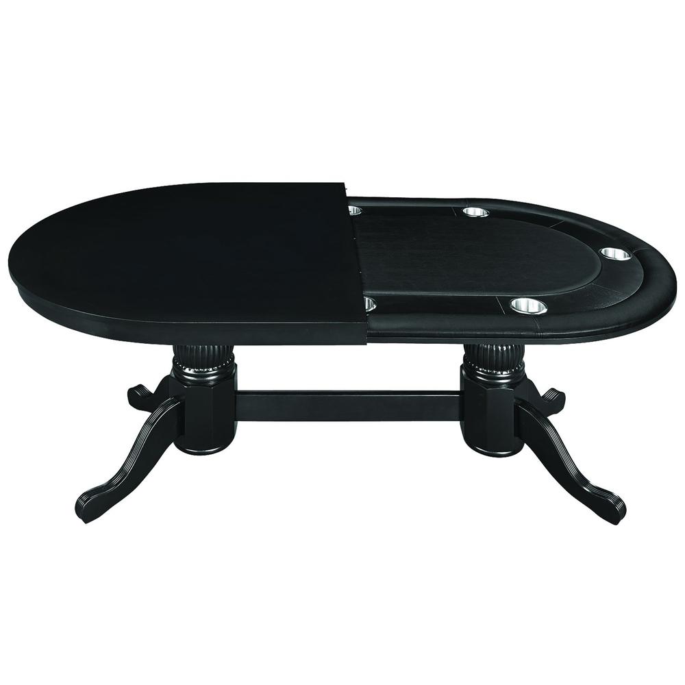 RAM Game Room 84" Texas Hold'em Game Table with Dining Top - Black