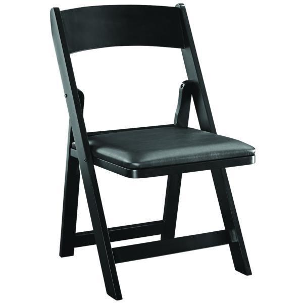 RAM Game Room Folding Game Chair - Black