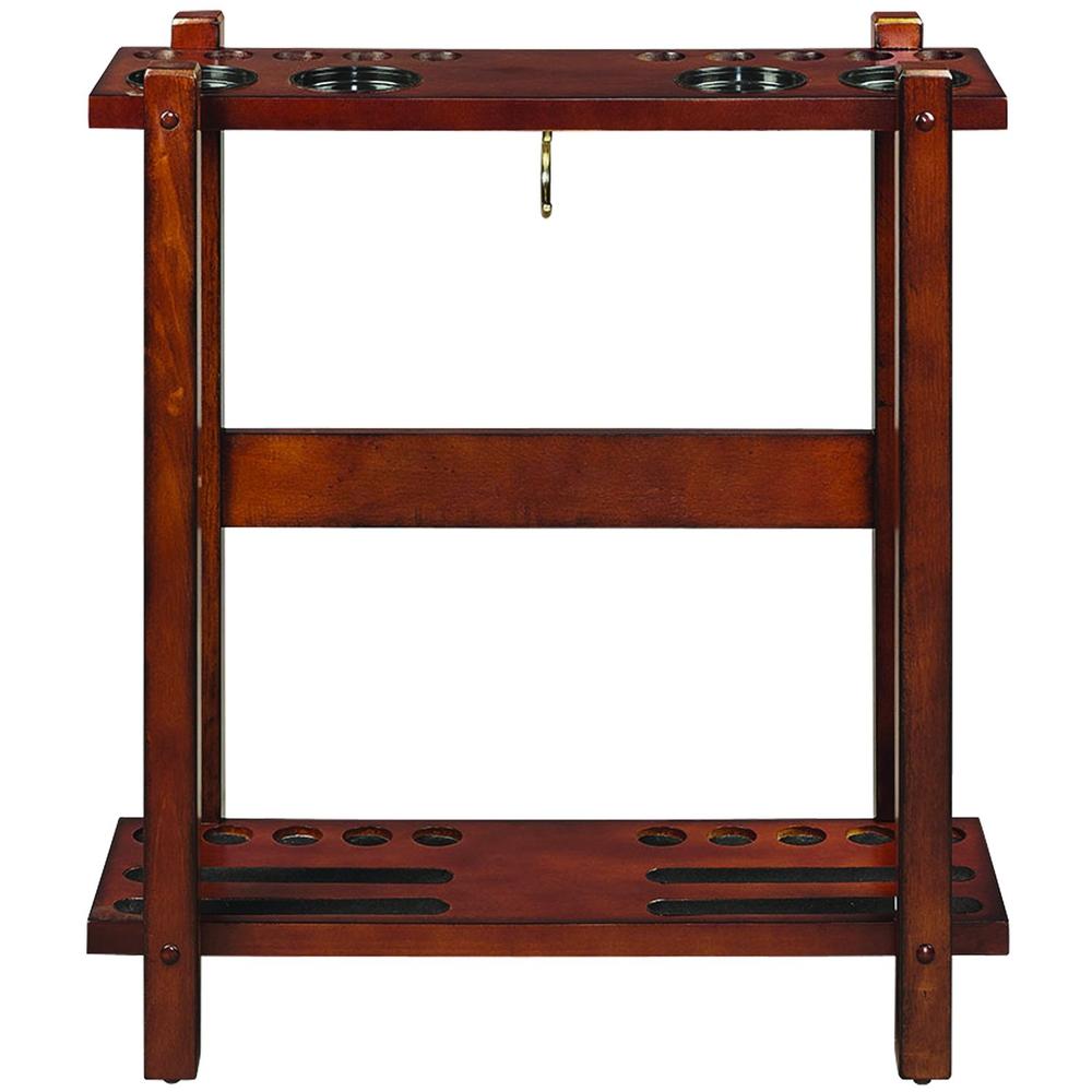 RAM Game Room Straight Floor Cue Rack - Chestnut