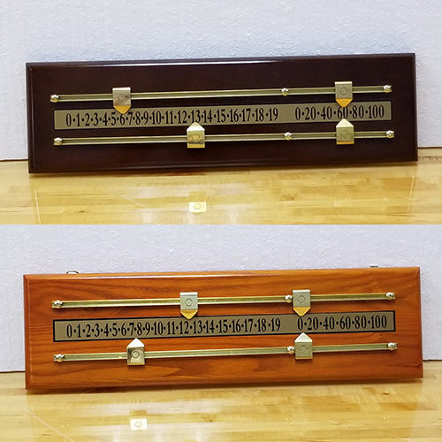 Sun-Glo Shuffleboard Wood/Brass Scoreboard (Scores to 100)