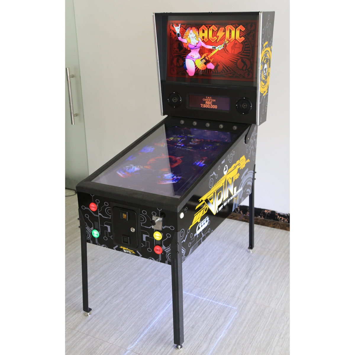 Virtual Pinball Machine | 49" 4K-LCD Screen | 300+ Games | Full Forced Feedback | LED lights