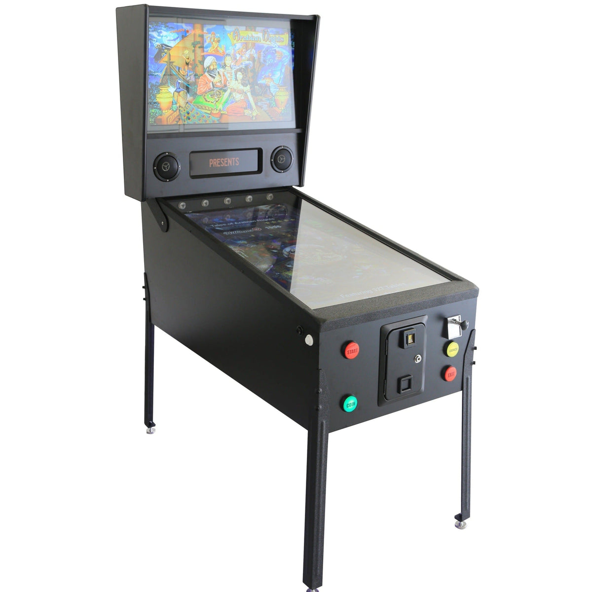 Virtual Pinball Machine | 49" 4K-LCD Screen | 300+ Games | Full Forced Feedback | LED lights