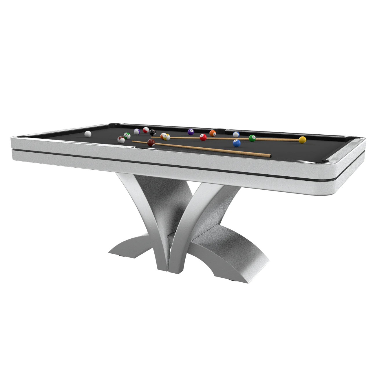 White Billiards Aliya Modern Slate Pool Table