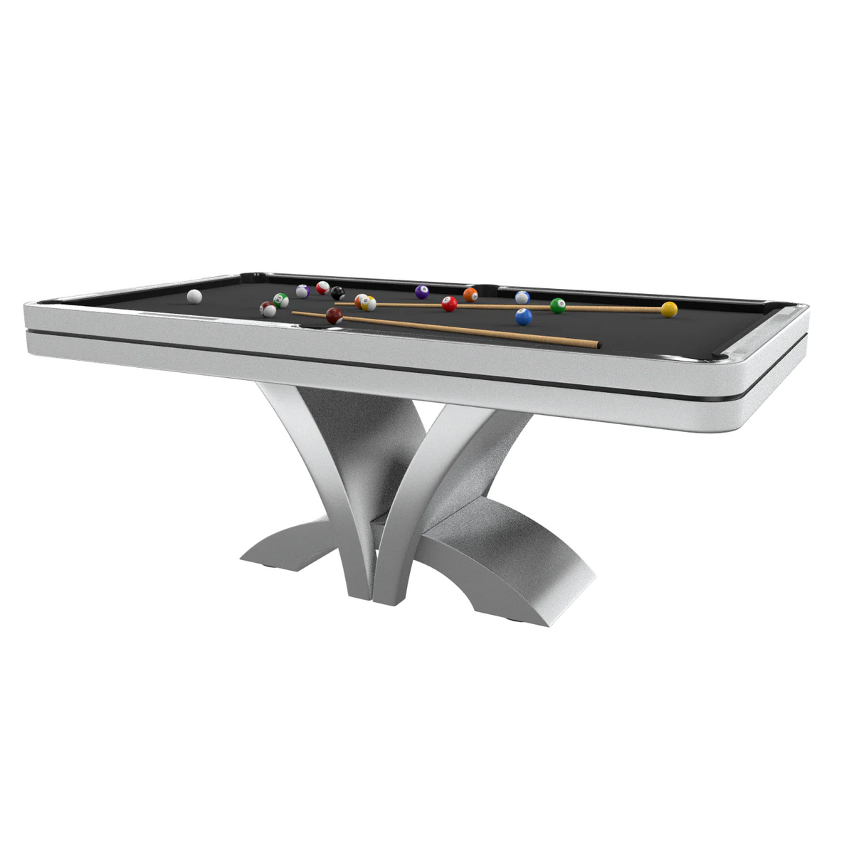 White Billiards Aliya Modern Slate Pool Table