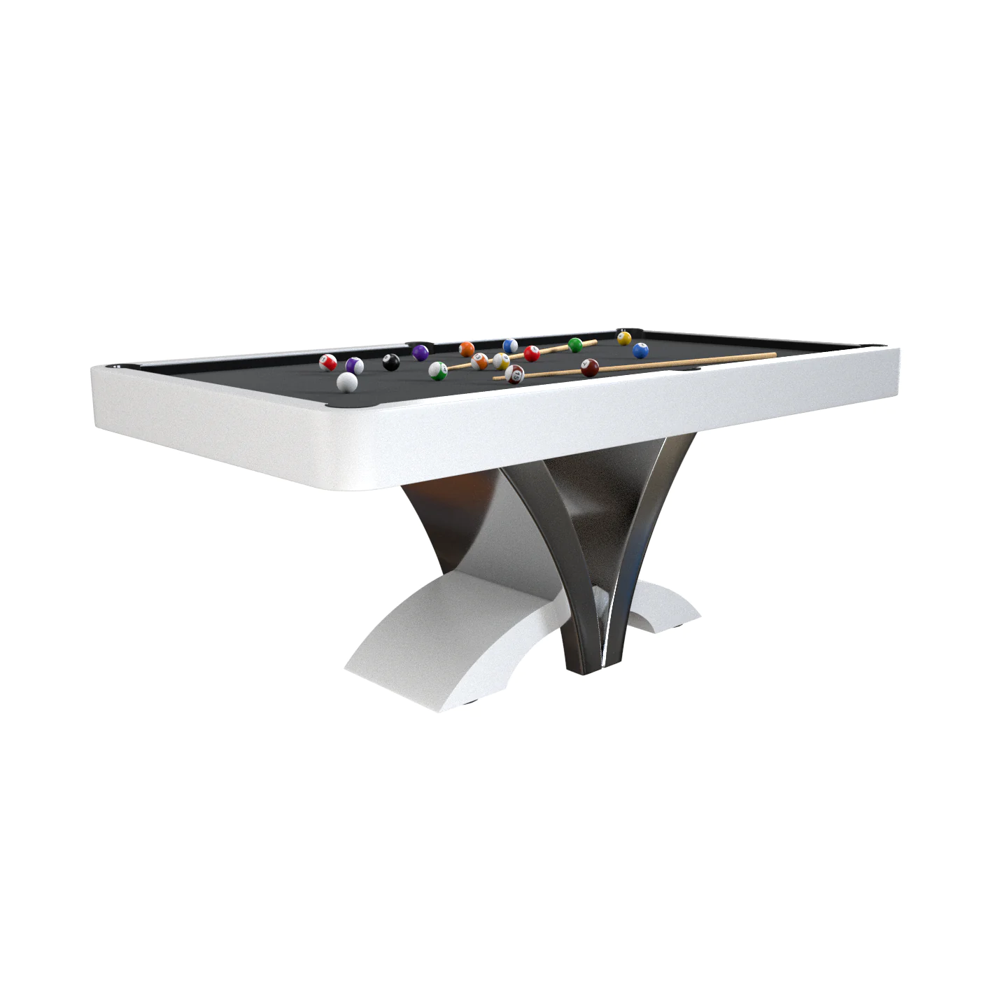 White Billiards Aliya Modern Slate Pool Table