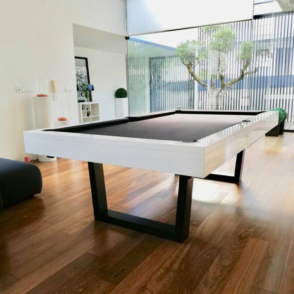 White Billiards The Lorren Modern Slate Pool Table
