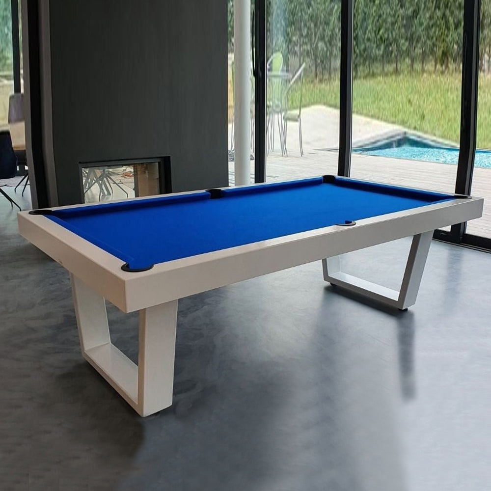 White Billiards The Lorren Modern Slate Pool Table